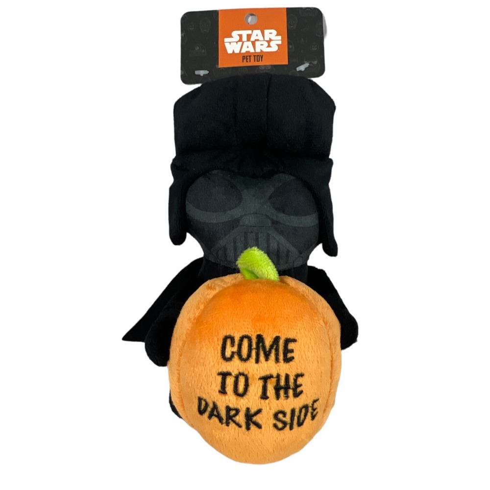 STAR WARS dog toy DARTH VADER with pumpkin COME TO THE DARK SIDE NEW!!